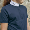 Polo ecuestre azul marino para niña
