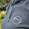 Sudadera azul jaspeado Zanahoria Equitación