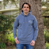 sudadera azul con capucha para la hípica