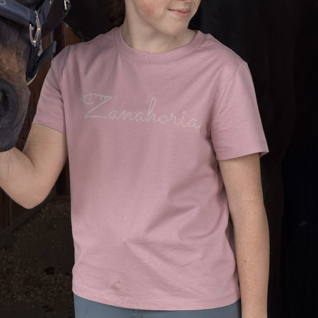 Camiseta rosa de montar a caballo