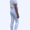Pantalón de concurso de equitación blanco para niñas