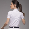 Polo competición hípica blanco para mujer